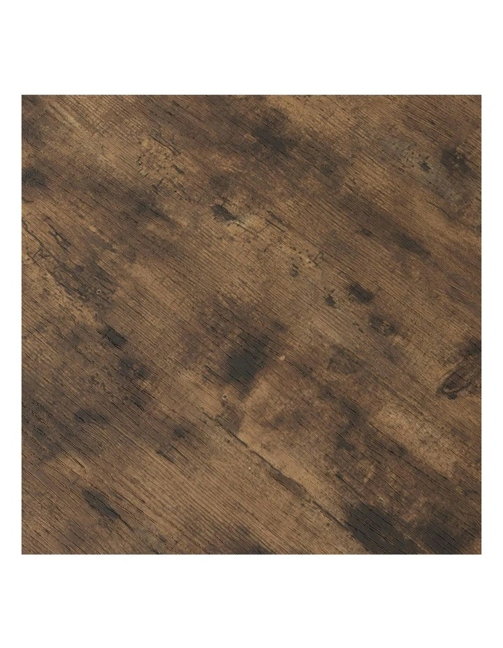 Round Kitchen 4 Person Coffee Restaurant Metal Base Dining Table in Brown image 4