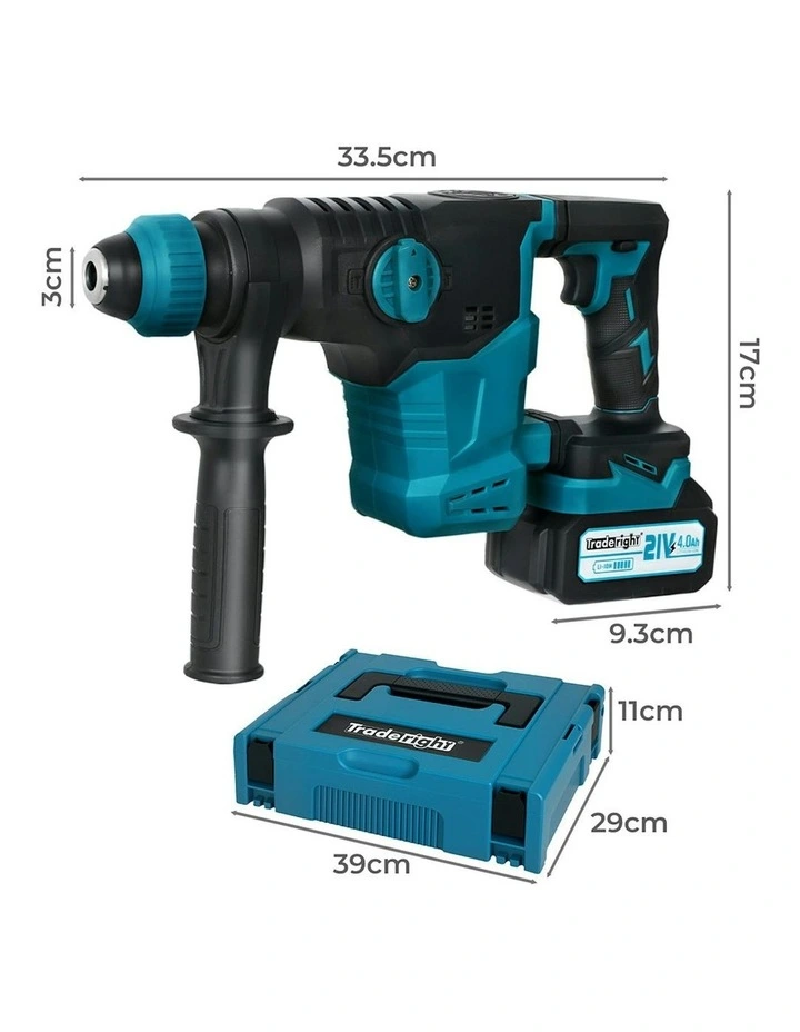 21V Cordless Rotary Hammer Drill SDS Plus Concrete Impact Drill Tool in Multi image 3