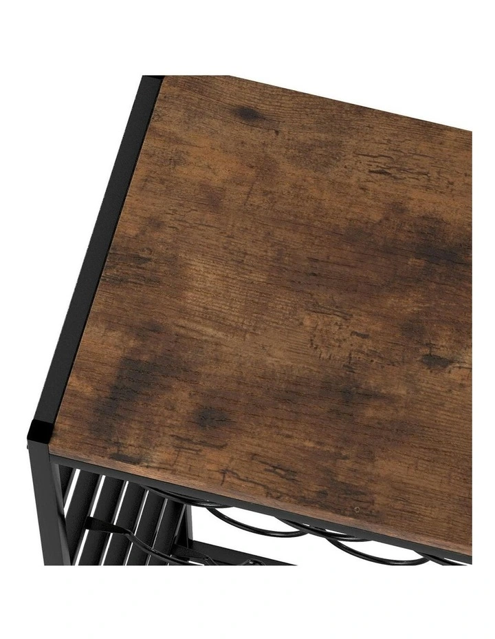 30 Bottles Free Standing Floor Wooden Top 6 Tiers Wine Rack in Multi image 6