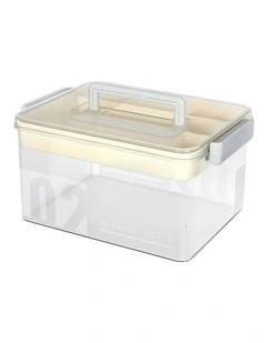 Large Capacity Two Layer Medicine Case Household Medical Storage Box in Multi