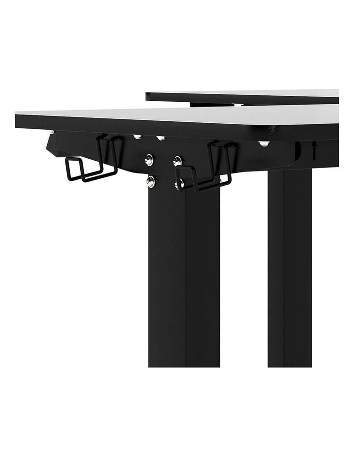 Home Office Electric Standing Desk Adjustable Height Motorised L Shaped in Black image 4