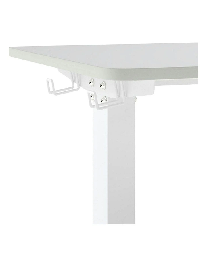 Electric Standing Desk Adjustable Height Table Motorised L Shaped in White image 5