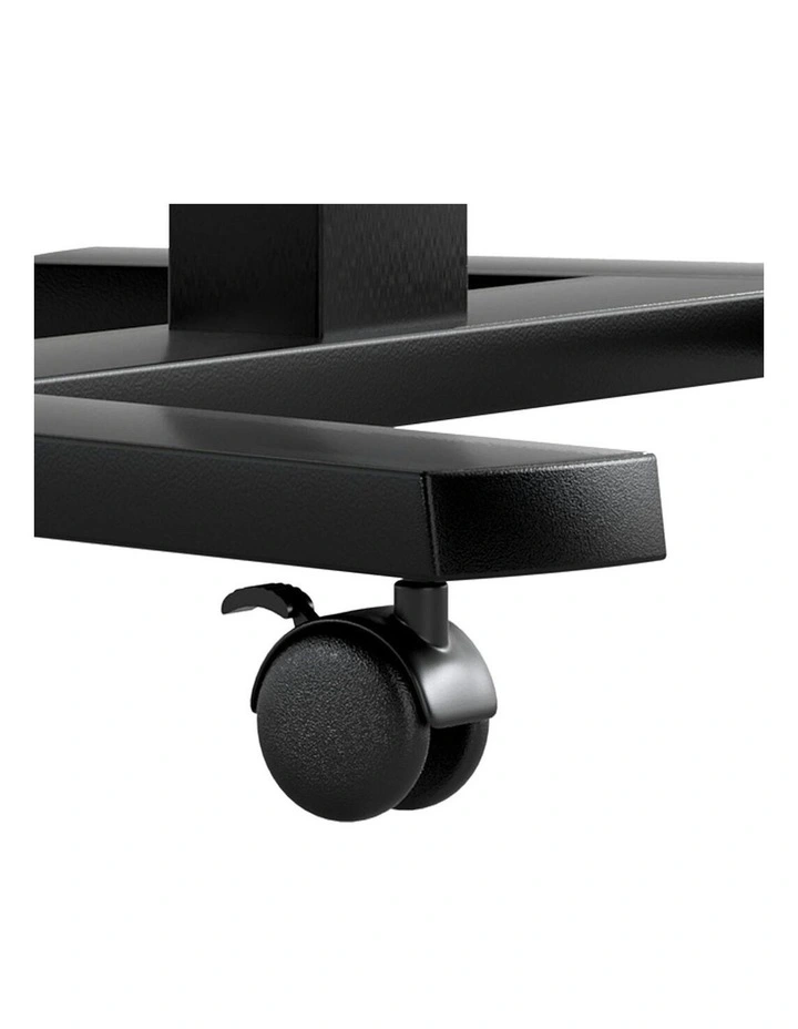 Mobile Standing Desk Adjustable Height Table Laptop Rolling Desk Wheels in Black image 6