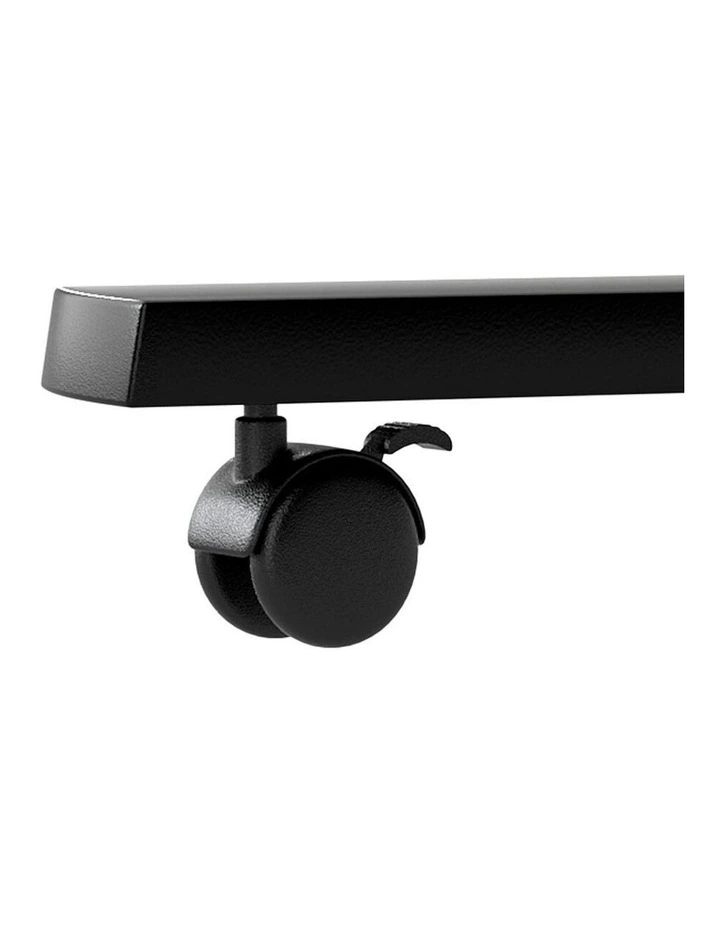 Adjustable Height Computer Table Keyboard Tray Mobile Standing Desk in Black image 4