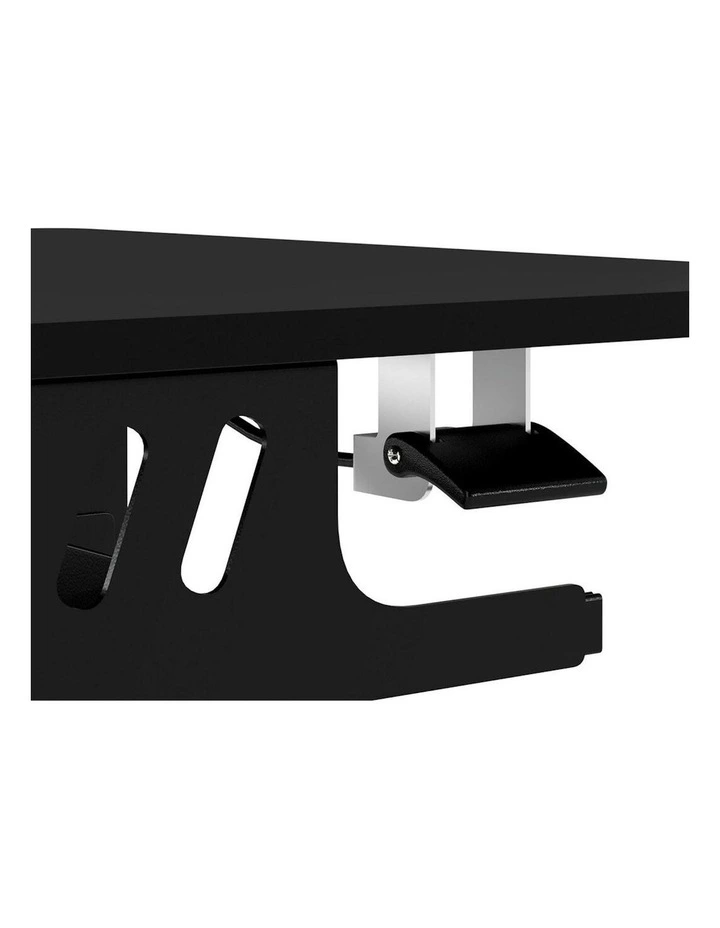Adjustable Height Computer Table Keyboard Tray Mobile Standing Desk in Black image 6