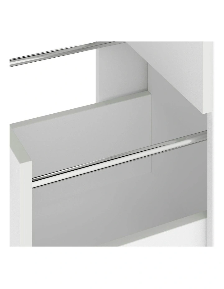 Home Office Modern Filing Storage File Cabinet Lockable Drawers 3 in White image 6