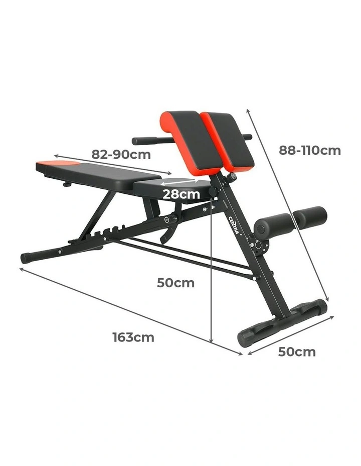Full Body Workout Multi-Purpose Strength Traini Adjustable Weight Bench in Black image 3
