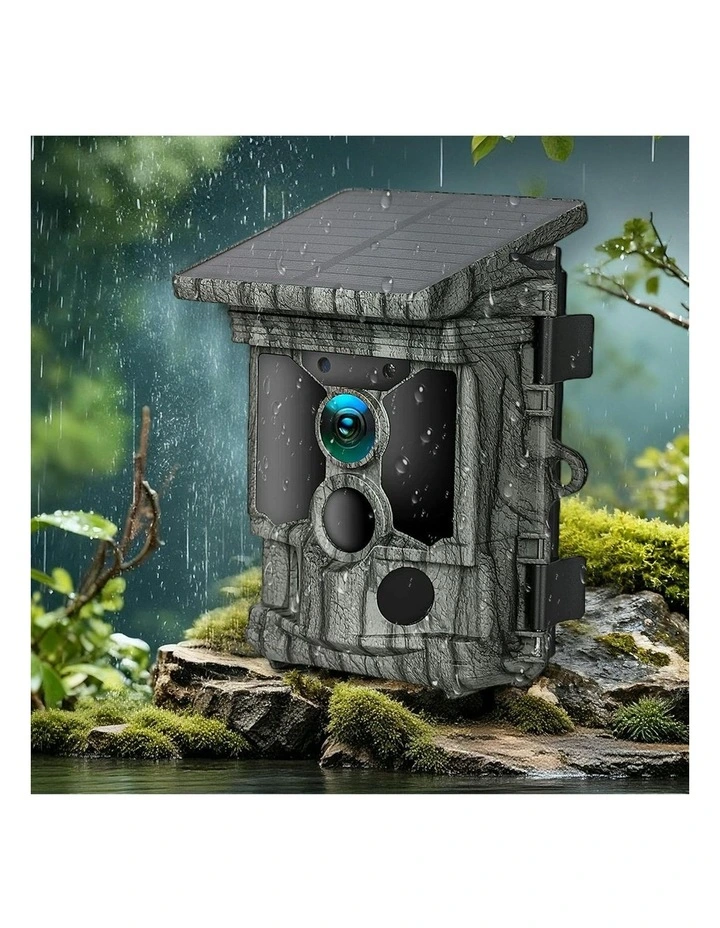 Card Night Vision Solar Trail Camera 4K 112MP Hunting Game Cam Wifi 32GB in Camouflage image 7
