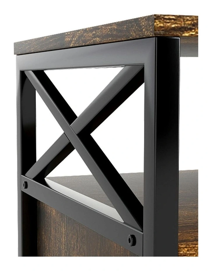 Entertainment Wood TV Unit 3 Drawers 3 Shelves TV Stand Cabinet 147cm in Brown image 6