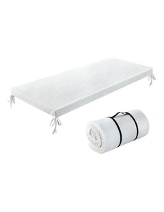 Gel Memory Foam Mattress Topper in White