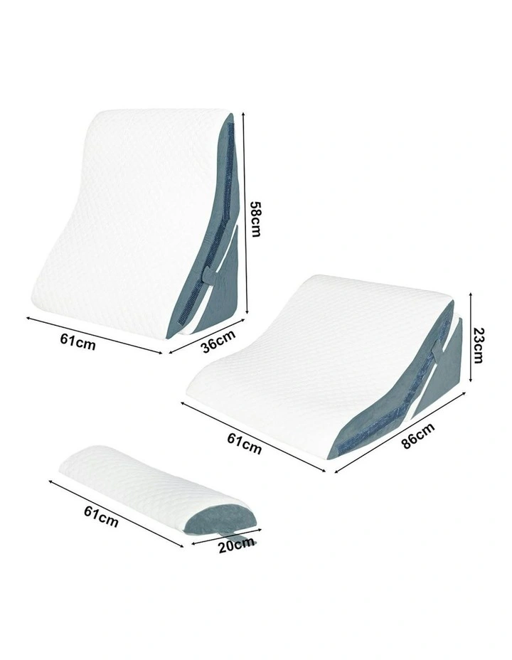 3-in-1 Orthopedic Bed Wedge Pillow in White image 3