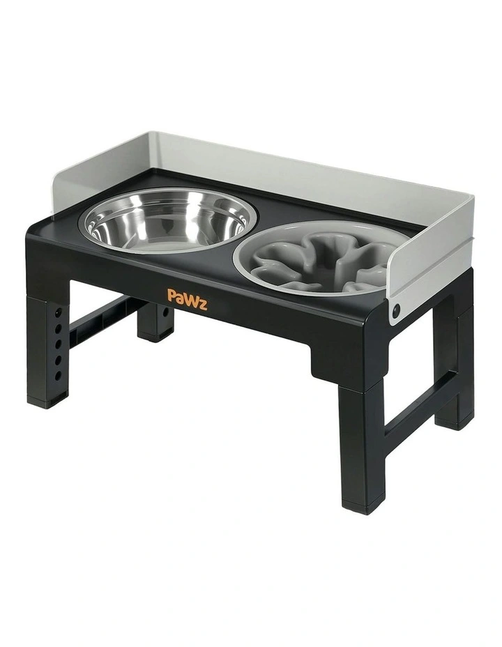 Elevated Pet Feeder 6 Height Adjustable Raised Food Water Large Dog Bowls in Multi image 1