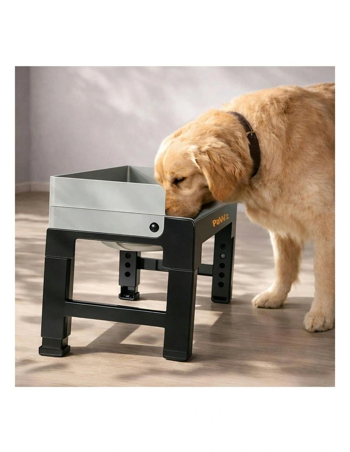 Elevated Pet Feeder 6 Height Adjustable Raised Food Water Large Dog Bowls in Multi image 7