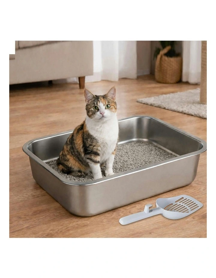 Stainless Steel Litter Box 10cm in Silver image 7