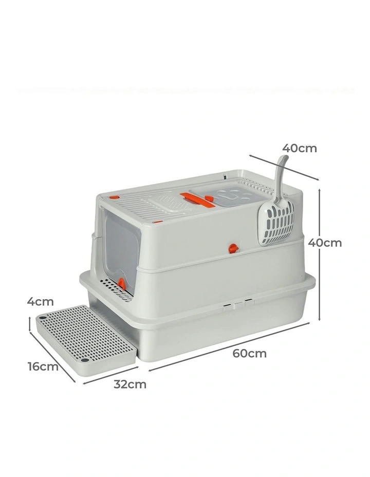 Stainless Steel Pet Litter Box in Grey image 3