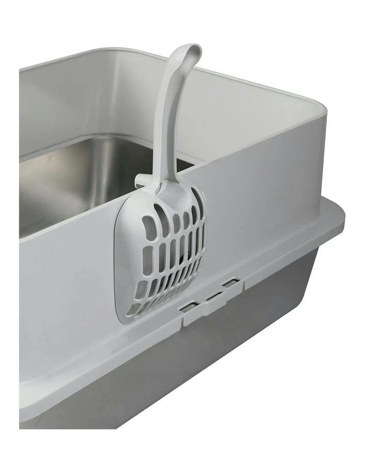 Stainless Steel Pet Litter Box in Grey image 6