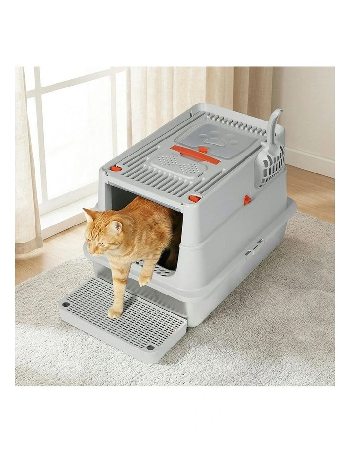 Stainless Steel Pet Litter Box in Grey image 7