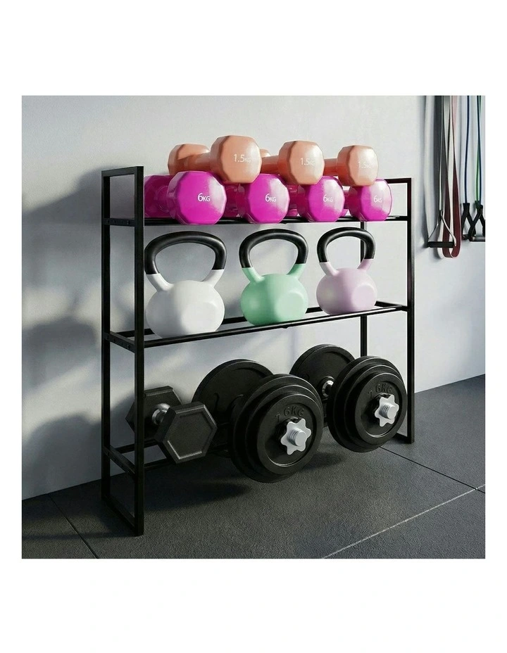 Dumbbell Rack 3 Tier Weight Storage Organiser Stand Holder Home Gym 270kg image 7