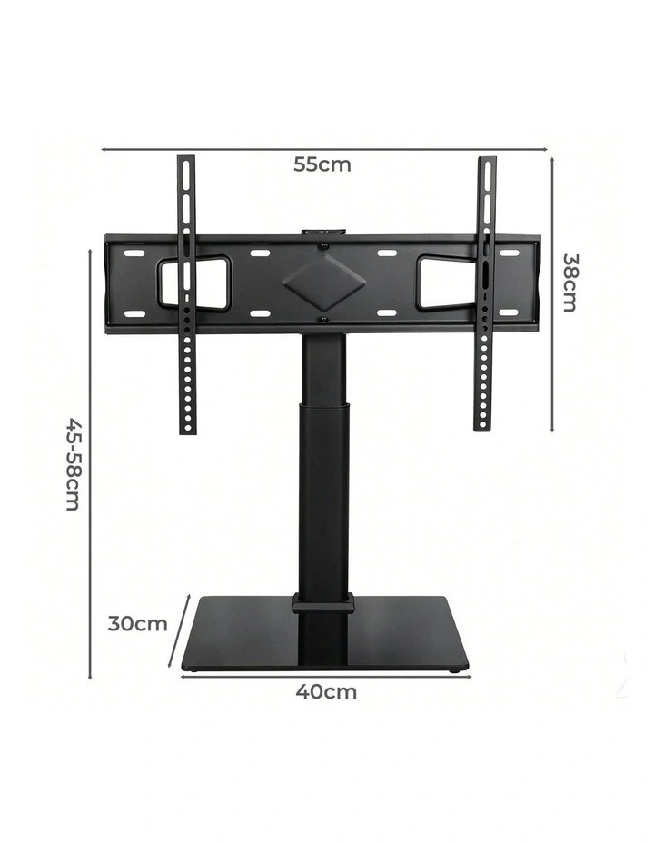 TV Stand With Mount Table Top Bracket Desktop Led 32 To 75 Inch in Black image 3