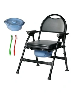 Toilet Commode Chair in Black