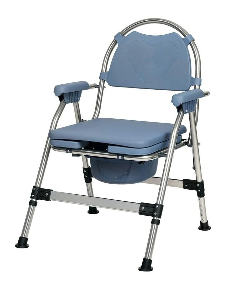Adjustable Commode Chair in Blue image 1