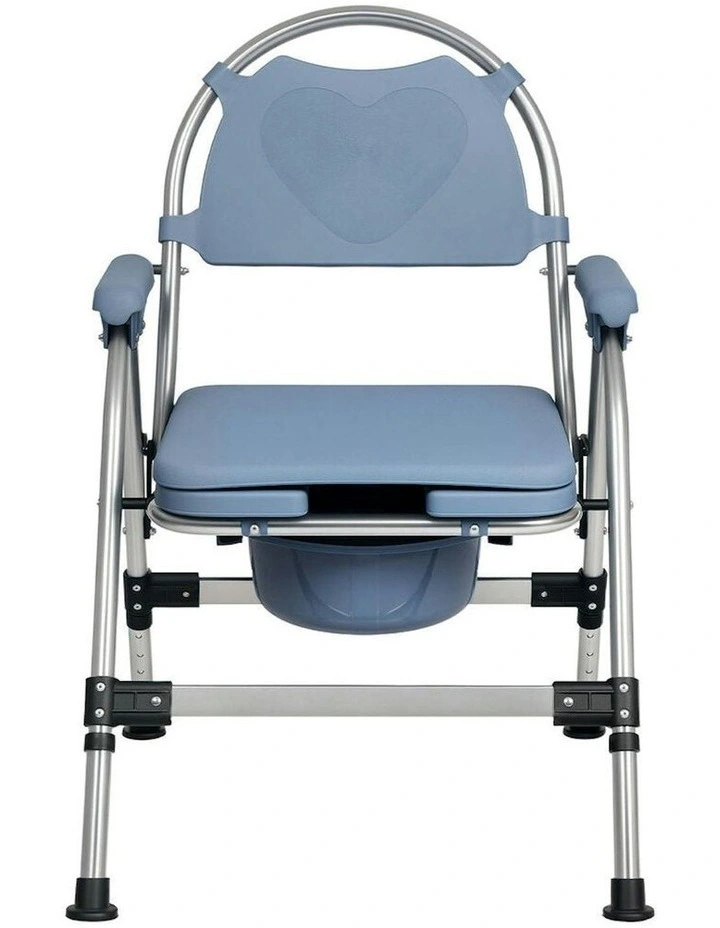 Adjustable Commode Chair in Blue image 2