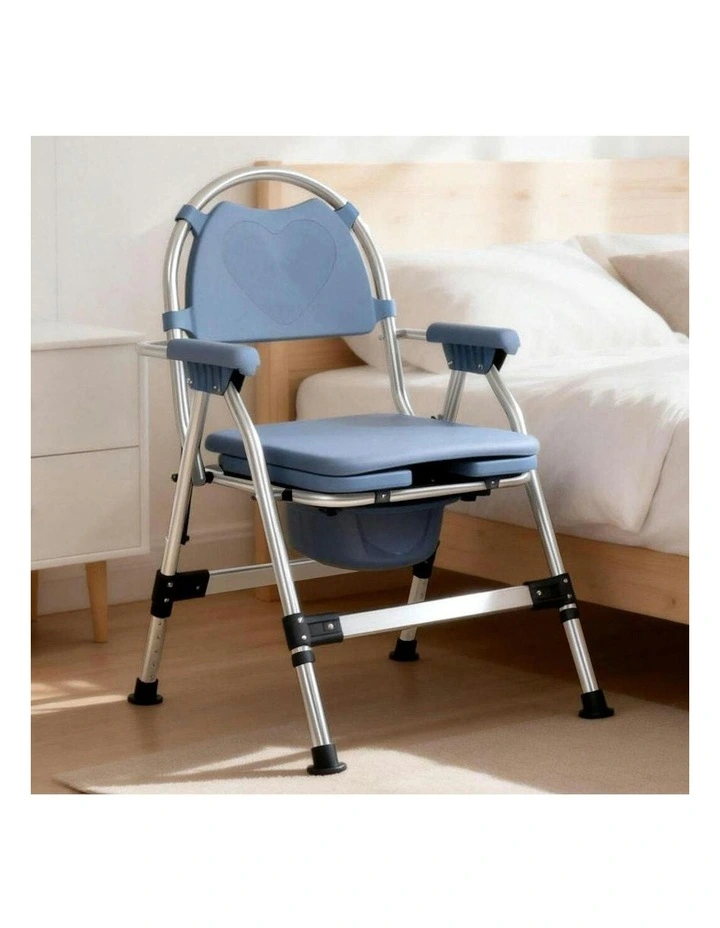 Adjustable Commode Chair in Blue image 7