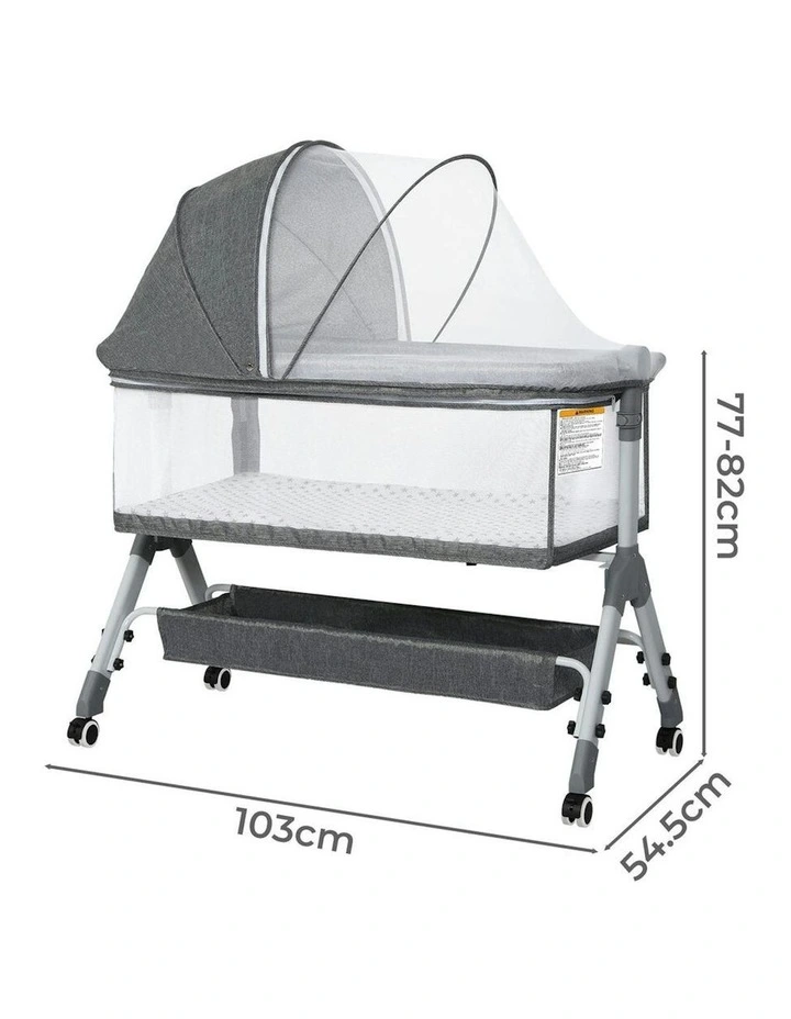 Baby Cot Bed Crib Newborn in Grey image 3