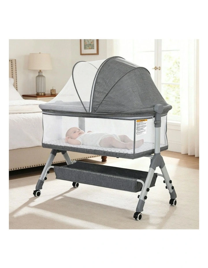 Baby Cot Bed Crib Newborn in Grey image 7