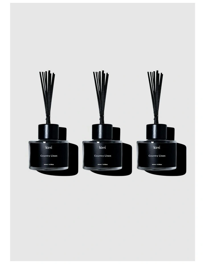Country Linen Reed Diffuser Trio 200ml image 1