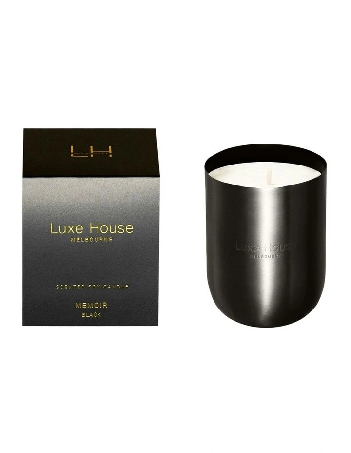 Luxe House Melbourne Memoir Luxury Midi Candle in Black image 1