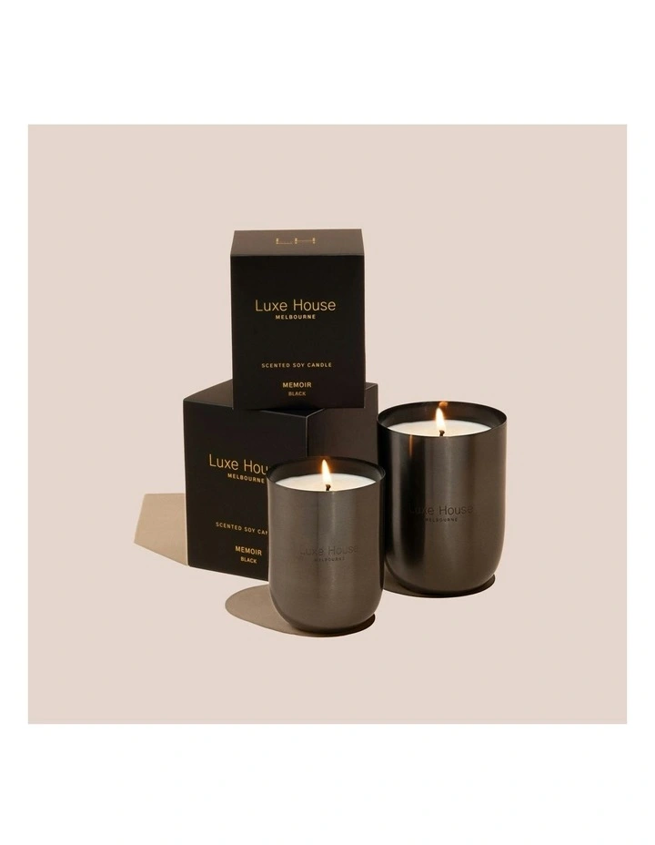 Luxe House Melbourne Memoir Luxury Midi Candle in Black image 3
