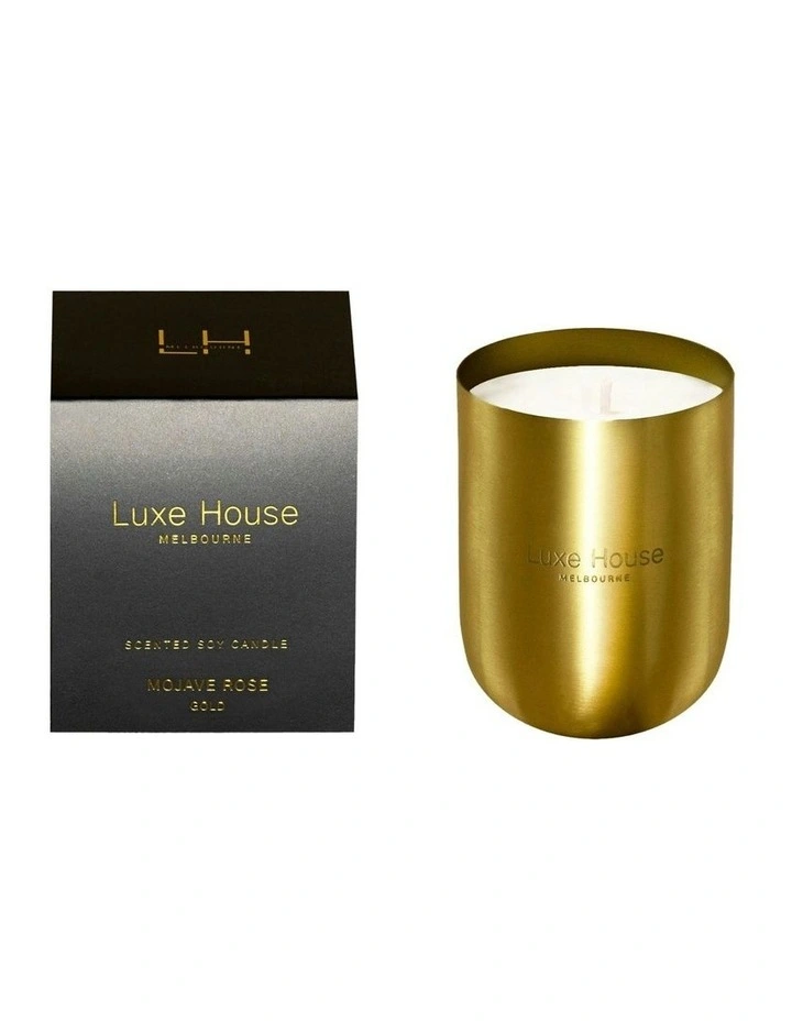 Luxe House Melbourne Mojave Rose Luxury Midi Candle in Gold image 1