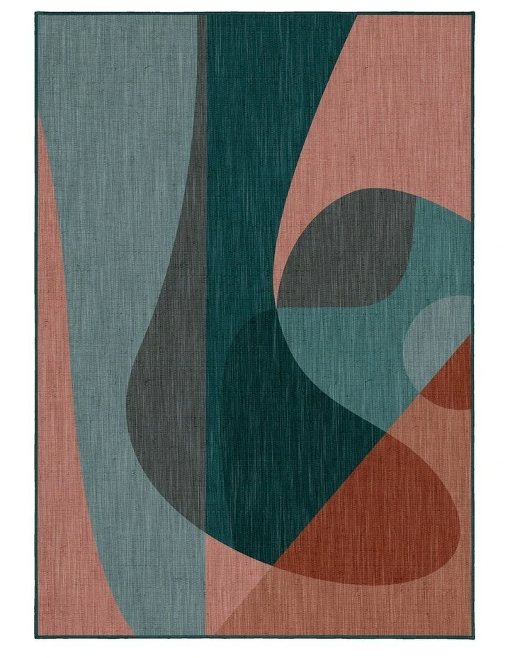 Jug Washable Chenille Area Rug in Teal image 1