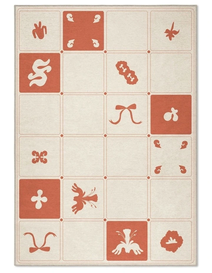 Codex Washable Chenille Area Rug in Ochre image 1