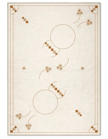 Contour Washable Chenille Area Rug in Cream