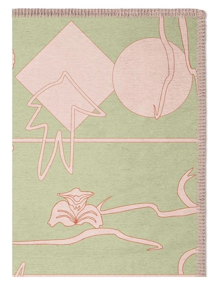 Ethics Washable Chenille Area Rug in Peach image 4