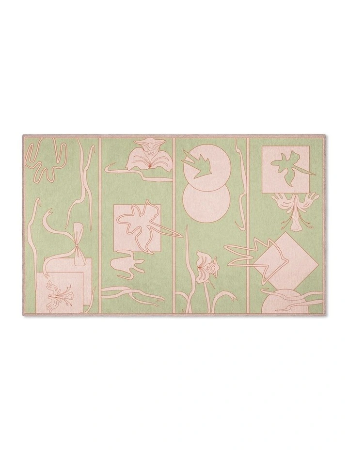 Ethics Washable Chenille Area Rug in Peach image 5