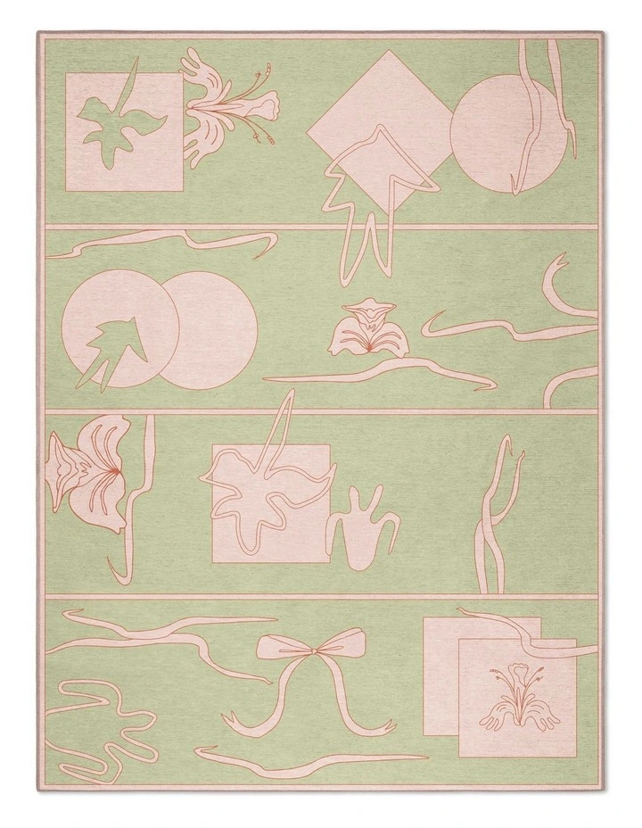 Ethics Washable Chenille Area Rug in Peach image 6