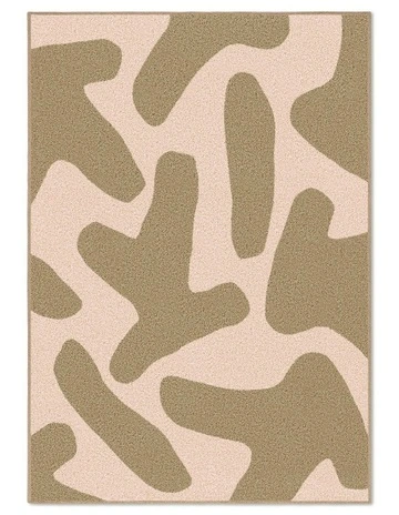 Hedge Washable Cotton Feel Area Rug in Cream