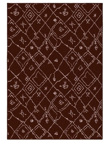 Logic Washable Cotton Feel Area Rug in Brown