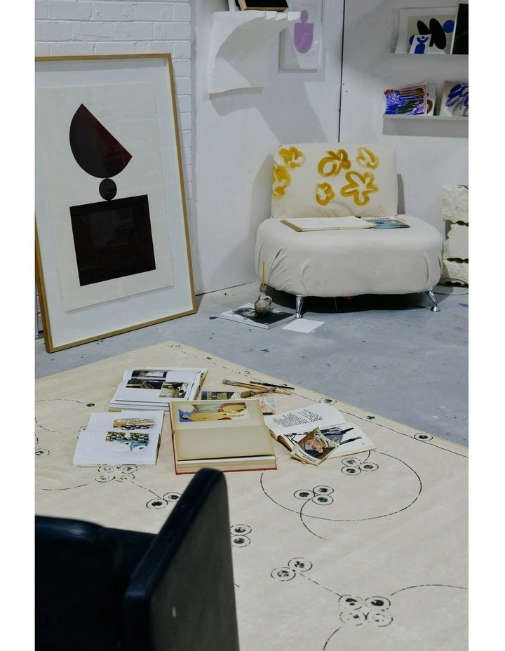 Philosophy Washable Chenille Area Rug in Cream image 2