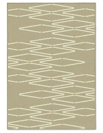 Resonant Washable Cotton Feel Area Rug in Bone