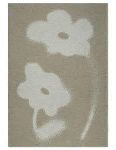 Film Washable Chenille Area Rug in Bone