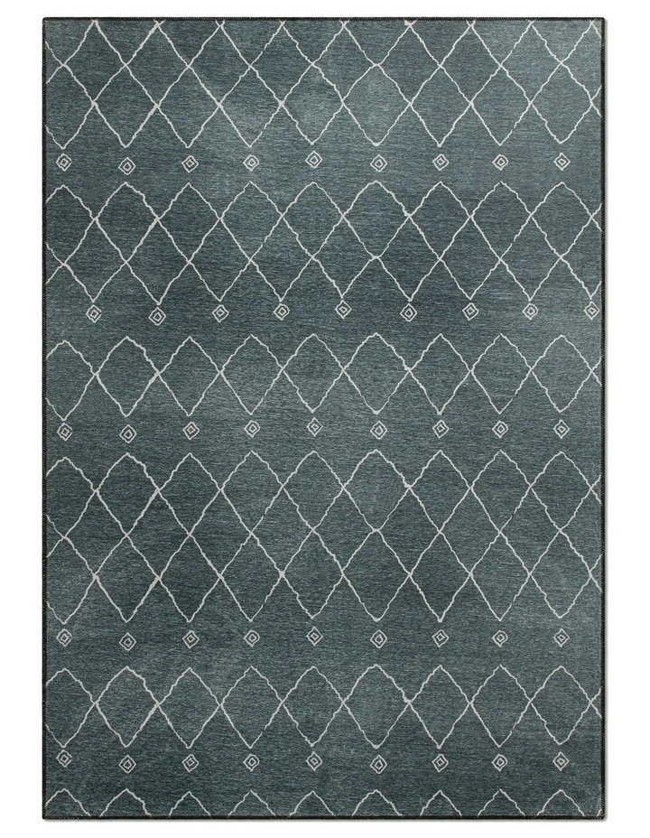 Crown Chenille Area Rug in Black image 1