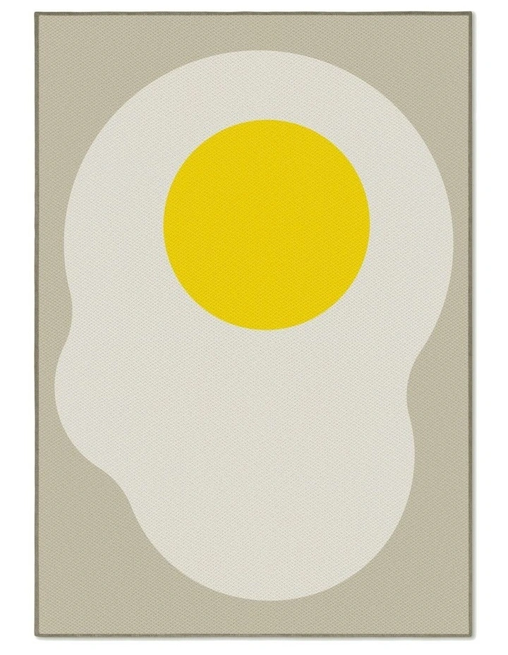 Washable Outdoor Area Rug in Yellow image 1