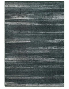 Shake Washable Chenille Area Rug in Black