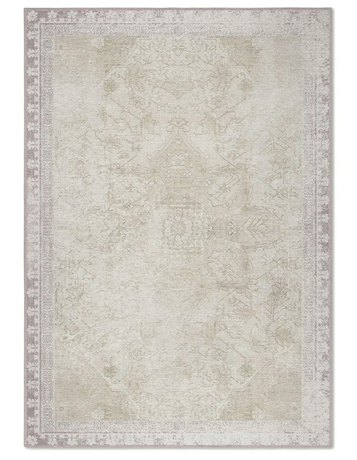 Sweet Washable Chenille Area Rug in Cream image 1