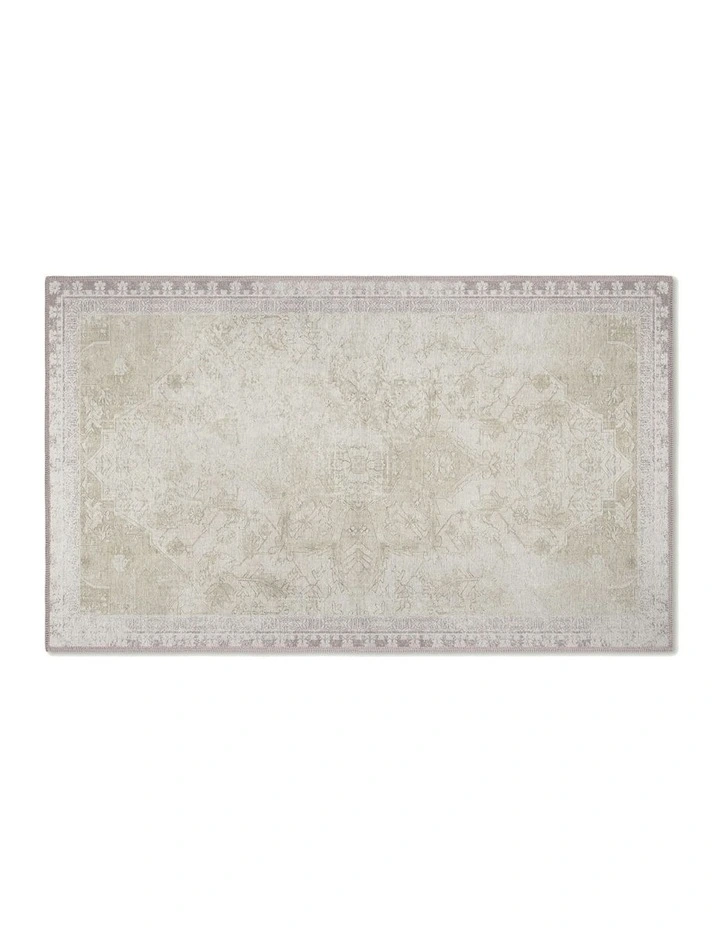 Sweet Washable Chenille Area Rug in Cream image 2