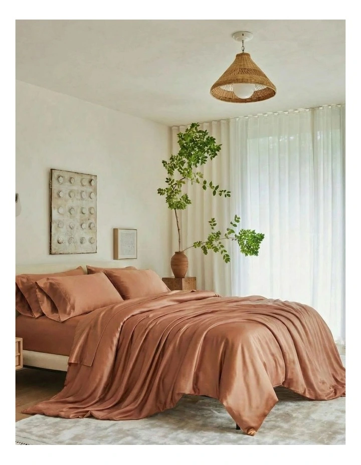Signature Sateen Duvet Cover in Copper image 1